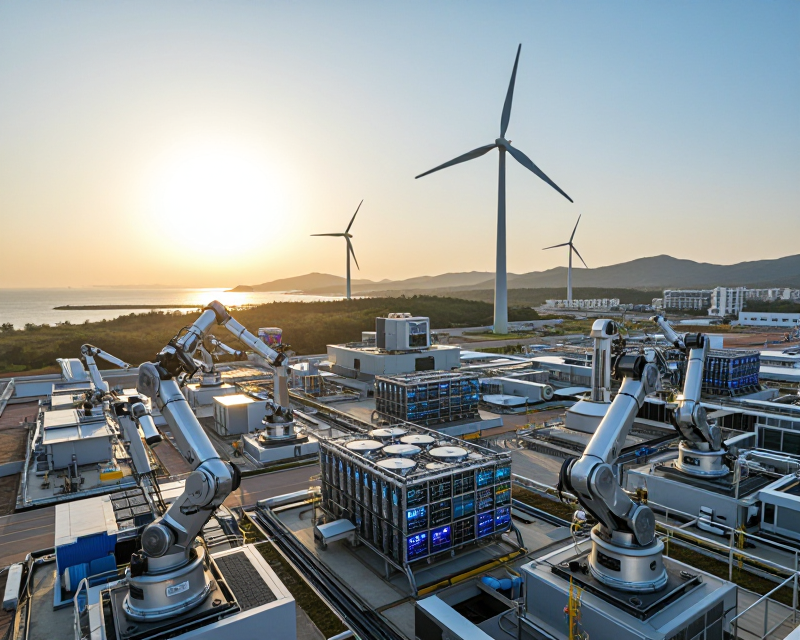 Futuristic Industrial Landscape