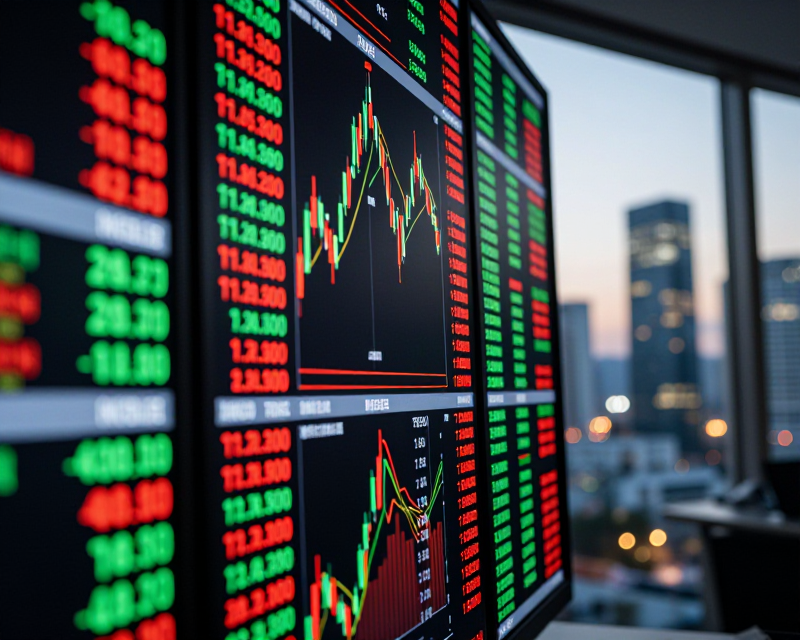Stock Market Display in Seoul