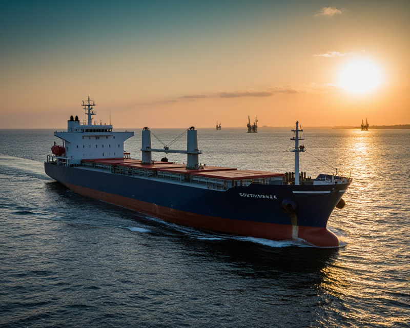 Cargo ship in Strait of Hormuz