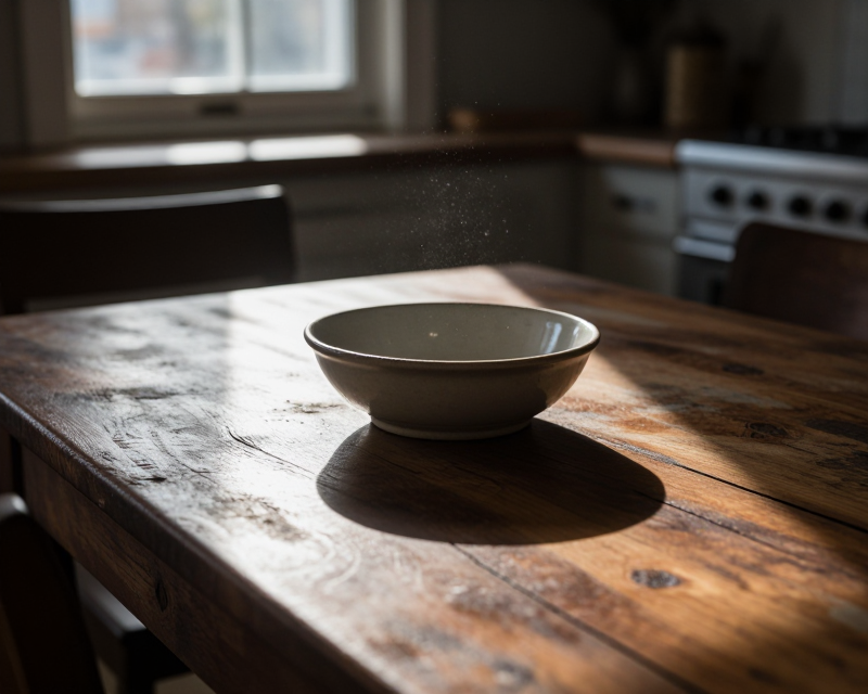 Empty bowl on a table