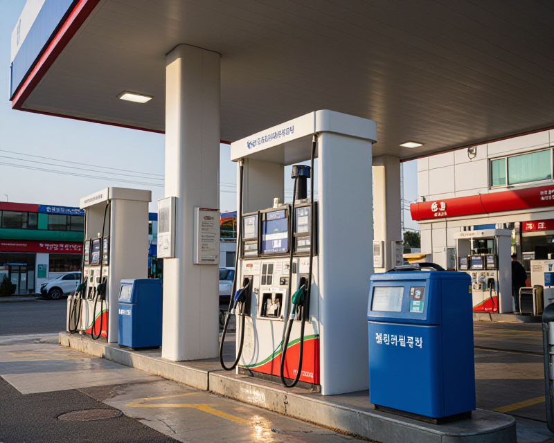 Modern South Korean Gas Station