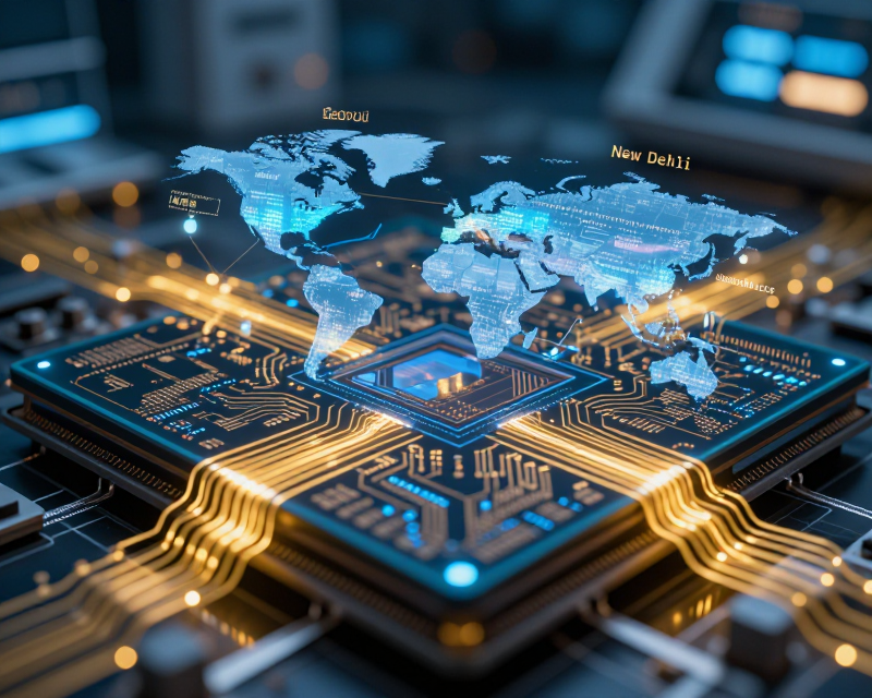 High-tech semiconductor and global trade connectivity