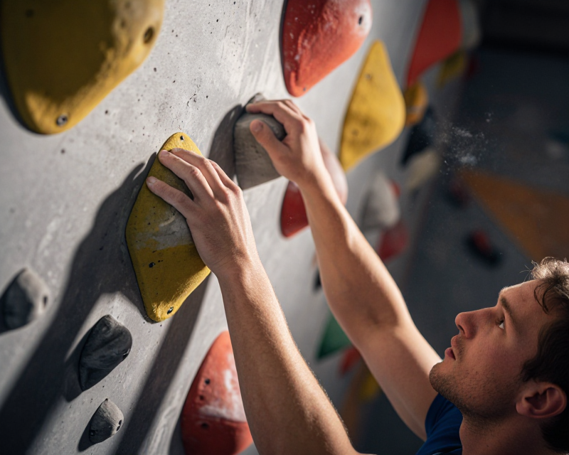 Cinematic Sport Climbing Scene