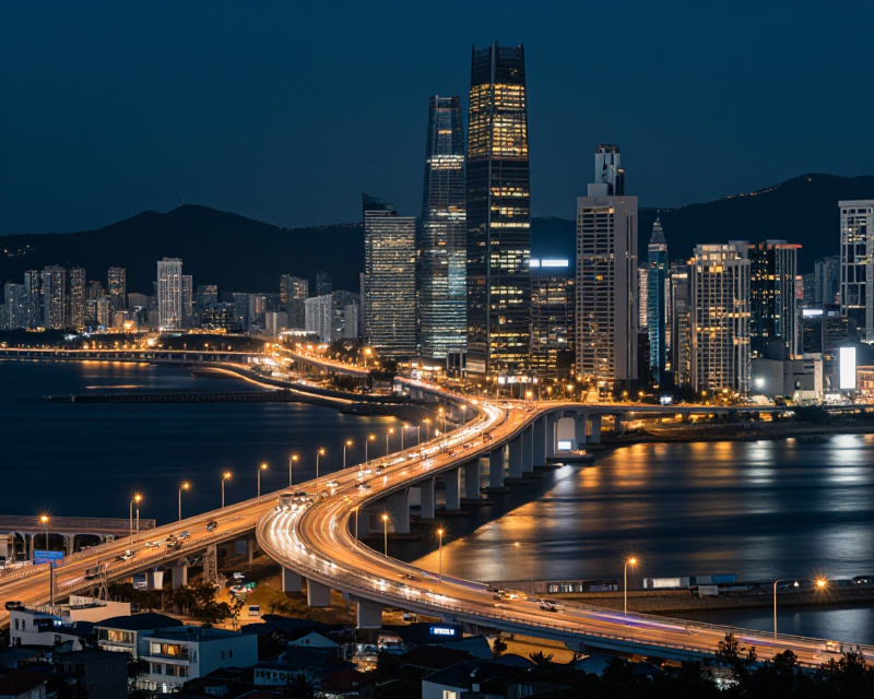 Dynamic Busan Urban Nightscape