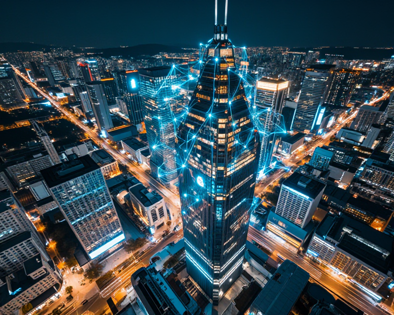 Futuristic AI Cityscape
