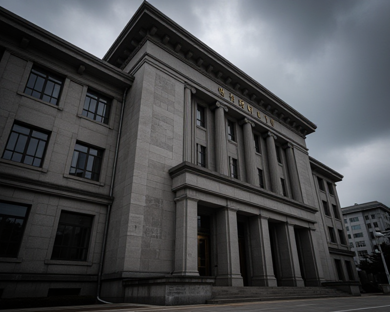 Somber Courthouse Atmosphere