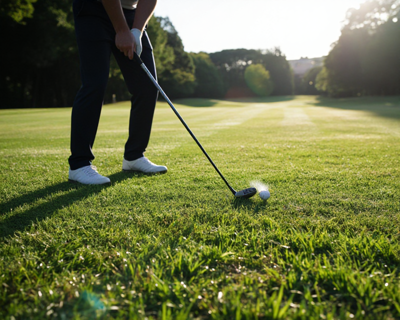 Professional Golfer in Action